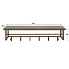 BelaLuz Moderne kapstok Tess 6 haken hoedenplank brons antiek