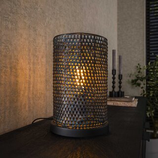 Tafellamp Zelda 1-lichts zwart / bruin