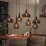 Industriële hanglamp Dopo 7-lichts charcoal