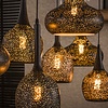 BelaLuz Industriële hanglamp Dopo 7-lichts charcoal