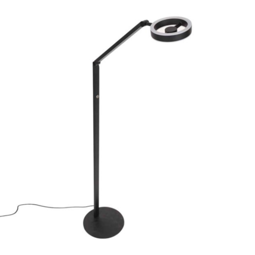 Modern Scandinavisch vloerlamp Ringlux zwart