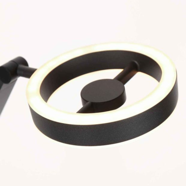 Steinhauer Modern Scandinavisch vloerlamp Ringlux zwart