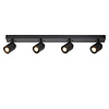 Freelight Moderne opbouwspot Razza 4-lichts balk zwart