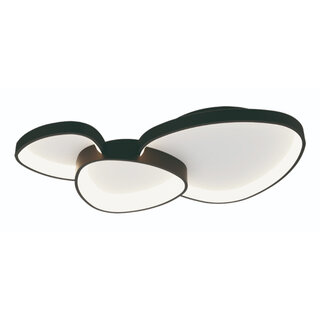 Plafondlamp Organico 3-lichts zwart