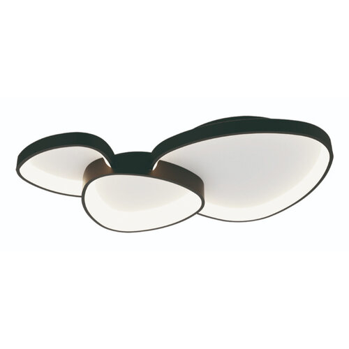 Moderne plafondlamp Organico 3-lichts zwart