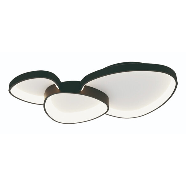 Freelight Moderne plafondlamp Organico 3-lichts zwart