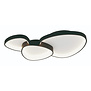 Moderne plafondlamp Organico 3-lichts zwart