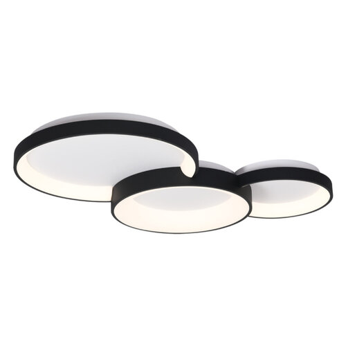 Modern plafondlamp Fuso 3-lichts zwart