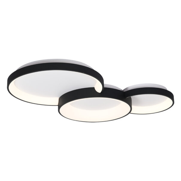 Freelight Modern plafondlamp Fuso 3-lichts zwart