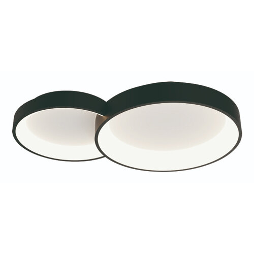 Modern plafondlamp Fuso 2-lichts zwart