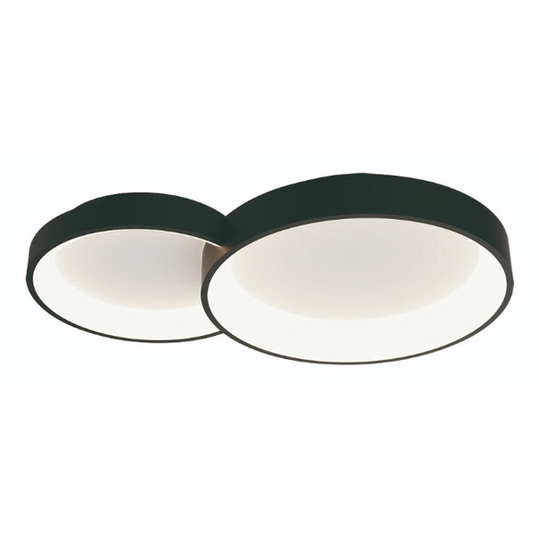 Freelight Modern plafondlamp Fuso 2-lichts zwart