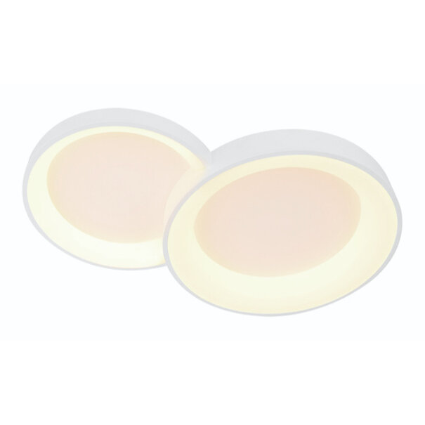 Freelight Moderne plafondlamp Fuso wit 2-lichts