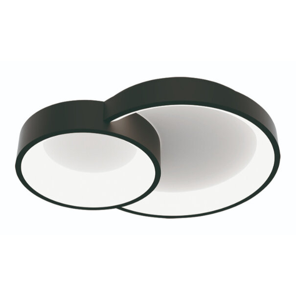 Freelight Modern plafondlamp Fuso 2-lichts zwart small