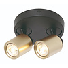 Freelight Modern Scandinavisch Razza opbouwspot 2-lichts zwart goud