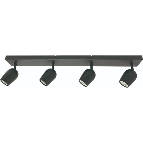 Modern Industrieel opbouwspot Trova 4-lichts zwart