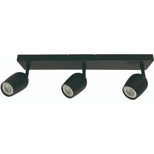 Modern Industrieel opbouwspot Trova 3-lichts zwart