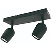 Freelight Industrieel Modern opbouwspot Trova 2-lichts zwart
