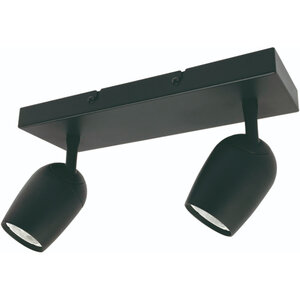 Freelight Industrieel Modern opbouwspot Trova 2-lichts zwart
