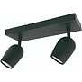 Industrieel Modern opbouwspot Trova 2-lichts zwart