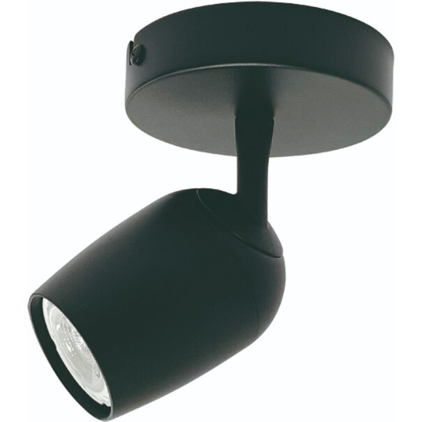 Freelight Modern industrieel opbouwspot Trova 1-lichts zwart