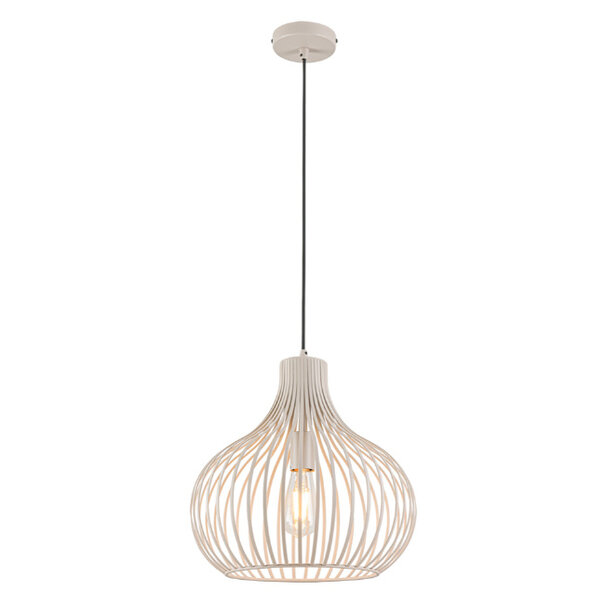 Freelight Modern Scandinavisch hanglamp Aglio Ø38cm 1-lichts crème