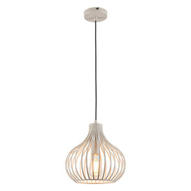 Hanglamp Aglio 1-lichts crème Ø28 cm