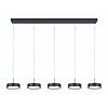 Freelight Modern industrieel hanglamp Alieno 5-lichts balk zwart