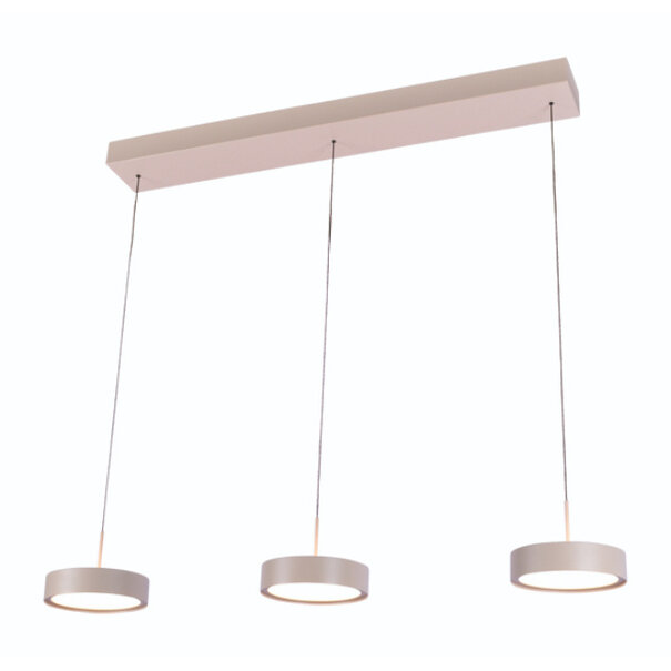 Freelight Modern Scandinavisch hanglamp Alieno 3-lichts balk crème