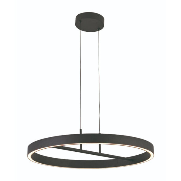 Freelight Moderne hanglamp Livello 1-lichts zwart Ø60cm