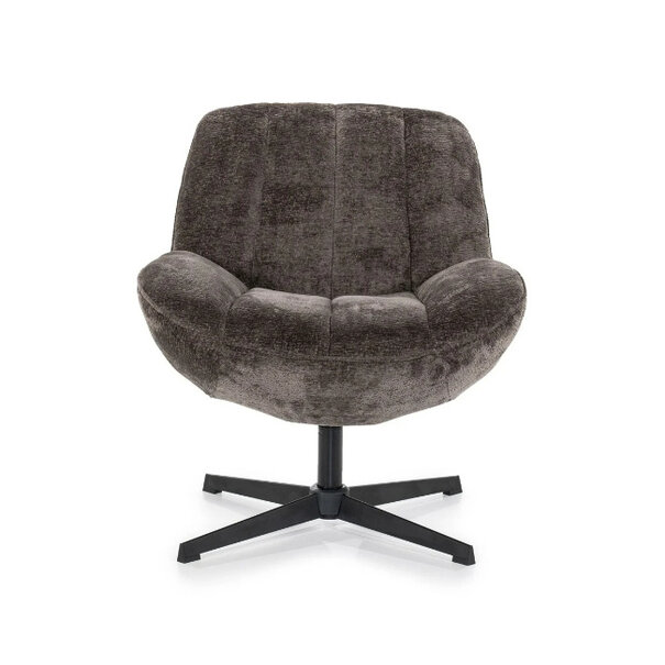 By-Boo Scandinavisch Modern fauteuil Derby bruin draaibaar