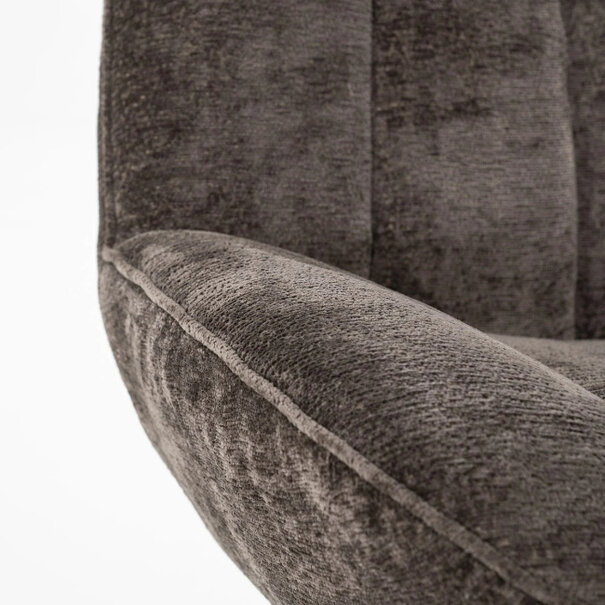 By-Boo Scandinavisch Modern fauteuil Derby bruin draaibaar