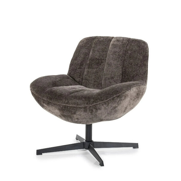 By-Boo Scandinavisch Modern fauteuil Derby bruin draaibaar