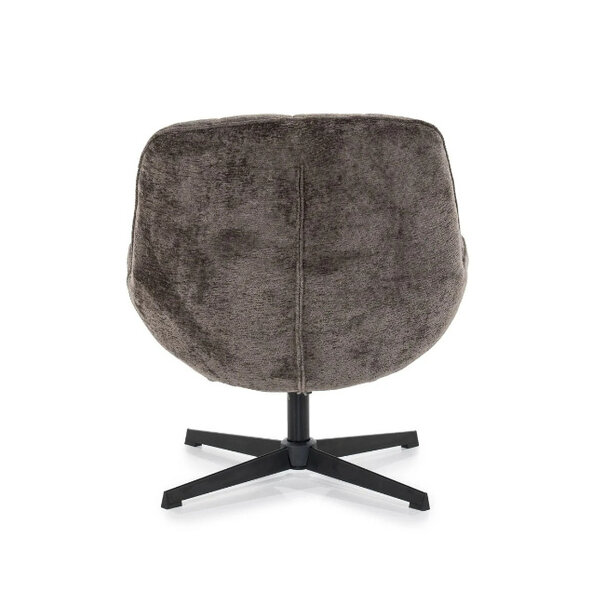 By-Boo Scandinavisch Modern fauteuil Derby bruin draaibaar