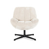 By-Boo Scandinavisch Modern fauteuil Derby beige draaibaar