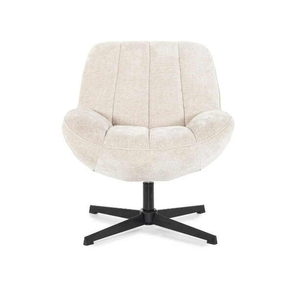 By-Boo Scandinavisch Modern fauteuil Derby beige draaibaar