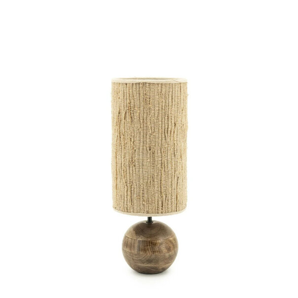 By-Boo Bohemian Japandi tafellamp Gadja small 1-lichts Hout Jute