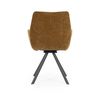 By-Boo Modern Scandinavisch eetkamerstoel Bliss mosterd met armleuning