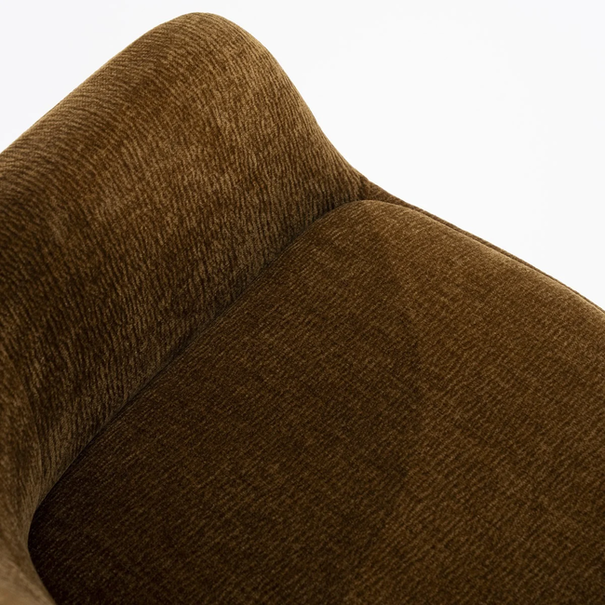 By-Boo Modern Scandinavisch eetkamerstoel Bliss mosterd met armleuning