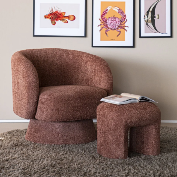 By-Boo Moderne fauteuil Balou terracotta