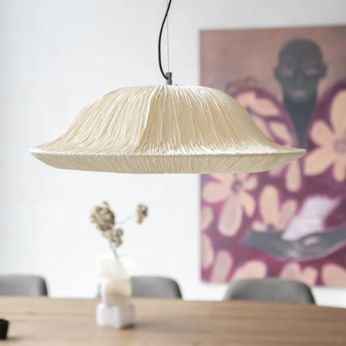 Japandi Scandinavisch hanglamp Lokta 2 1-lichts naturel papier