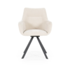 By-Boo Modern Scandinavisch eetkamerstoel Bliss beige met armleuning