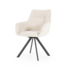 By-Boo Modern Scandinavisch eetkamerstoel Bliss beige met armleuning
