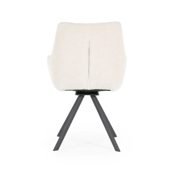 By-Boo Modern Scandinavisch eetkamerstoel Bliss beige met armleuning