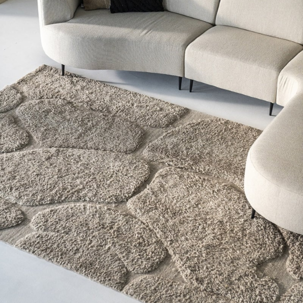 By-Boo Scandinavisch Japandi vloerkleed Kala taupe 200 x 300 cm