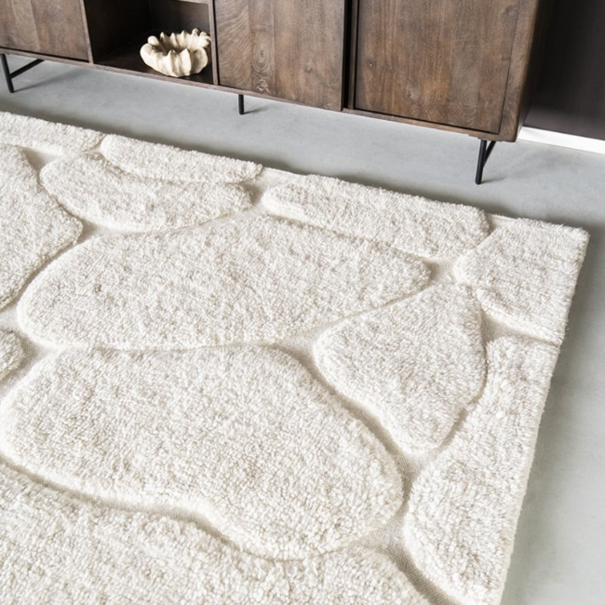 By-Boo Scandinavisch Modern vloerkleed Kala Ivoor 200 x 300 cm