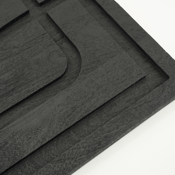 By-Boo Bohemian Landelijk wandpaneel Kuzai zwart