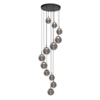 Steinhauer Modern Hotel Chique hanglamp Bollique 12-lichts zwart met smoke glas