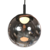 Steinhauer Modern Industrieel hanglamp Bollique 5-lichts zwart met smoke glas