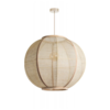 ETH Landelijk Japandi hanglamp Fabric 1-lichts Ø78 cm zand