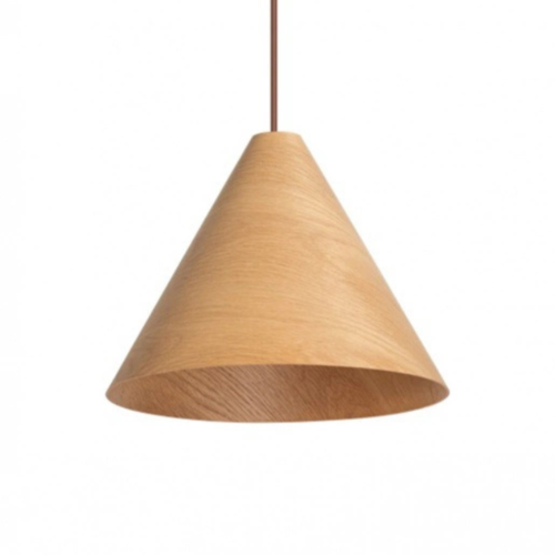 Scandinavisch Landelijk hanglamp Robin 1-lichts Ø33 cm eikenhout